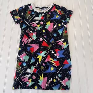 Balmain Paris‎ Grafitti Pop 90s Retro Saved By Bell T Shirt Dress Girls 8